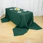 90"x156" Hunter Emerald Green Seamless Premium Polyester Rectangular Tablecloth - 220GSM