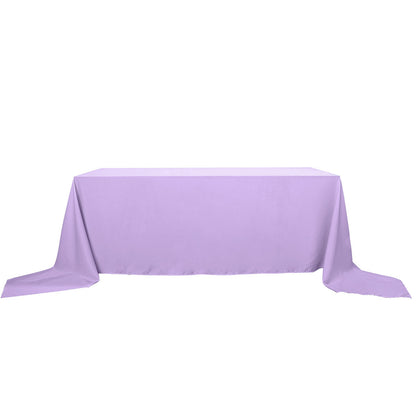 90inch x 156inch Lavender Lilac Polyester Rectangular Tablecloth