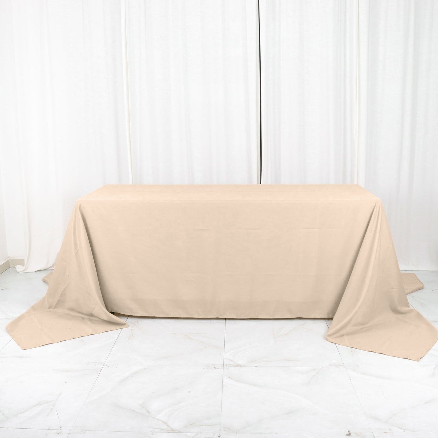 Polyester Rectangular Tablecloth Nude 90x156 Inch