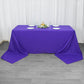 90x156inch Purple 200 GSM Seamless Premium Polyester Rectangular Tablecloth
