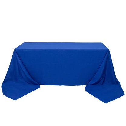 90x156inch Royal Blue 200 GSM Seamless Premium Polyester Rectangular Tablecloth