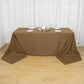 90inch x 156inch Taupe Polyester Rectangular Tablecloth