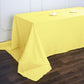 Polyester Tablecloth Rectangular Yellow 90 Inch x 156 Inch