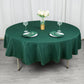 90inch Hunter Emerald Green 200 GSM Seamless Premium Polyester Round Tablecloth