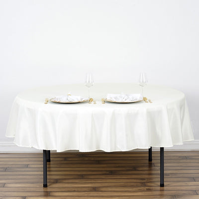 Elegance of the Ivory Round Tablecloth