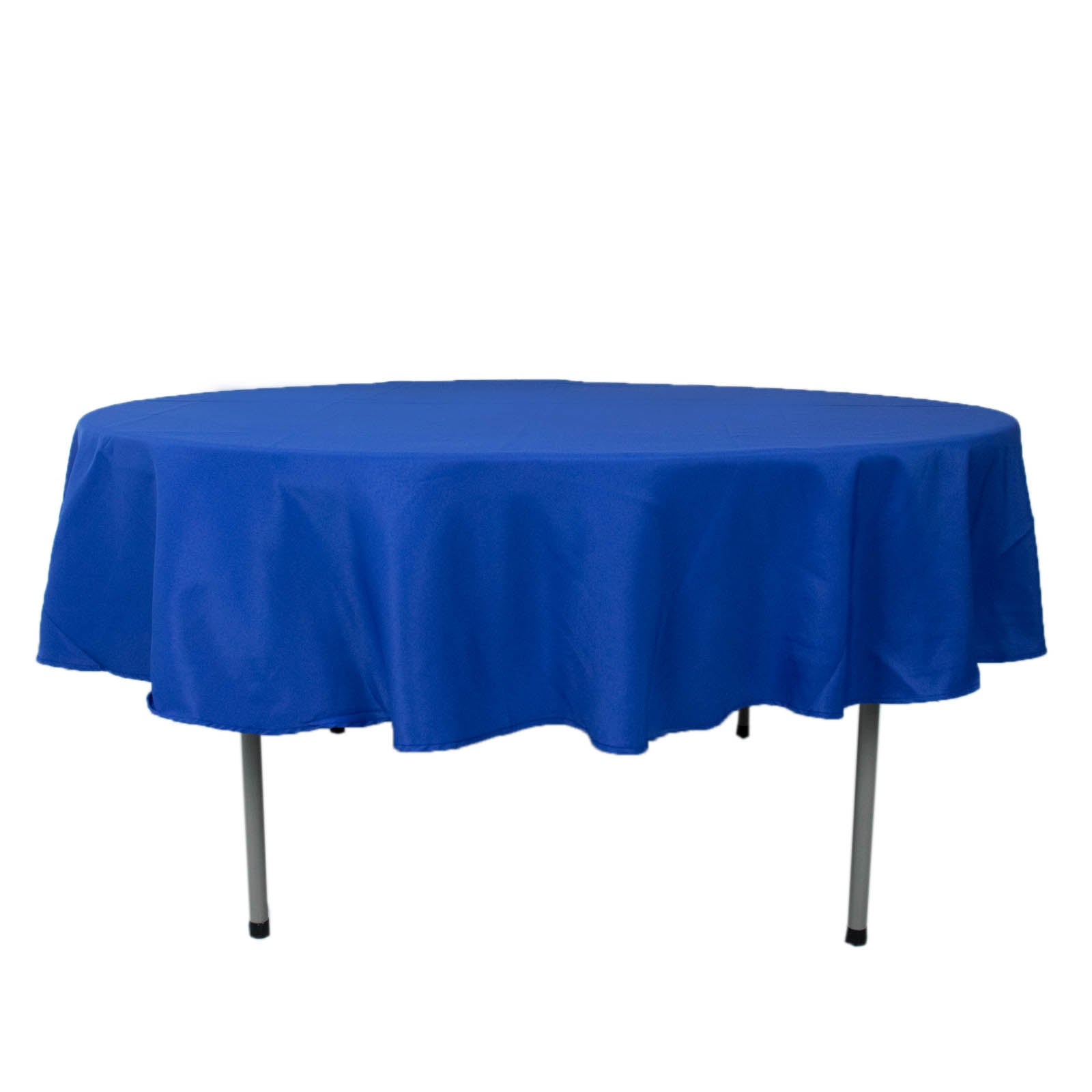 90inch Royal Blue 200 GSM Seamless Premium Polyester Round Tablecloth