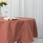 90inch Terracotta 200 GSM Seamless Premium Polyester Round Tablecloth