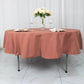 90" Terracotta (Rust) Premium Polyester Round Tablecloth - 220GSM