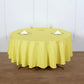 90" Yellow Polyester Round Tablecloth