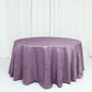 120" Violet Amethyst Seamless Accordion Crinkle Taffeta Round Tablecloth