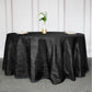 120 Inch Round Tablecloth Black Accordion Crinkle Taffeta Fabric