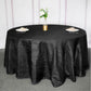 120" Black Seamless Accordion Crinkle Taffeta Round Tablecloth