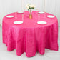 120" Fuchsia Seamless Accordion Crinkle Taffeta Round Tablecloth