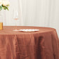 120inch Terracotta Accordion Crinkle Taffeta Round Tablecloth