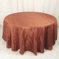 120inch Terracotta Accordion Crinkle Taffeta Round Tablecloth