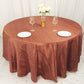 120inch Terracotta Accordion Crinkle Taffeta Round Tablecloth