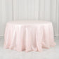 Accordion Crinkle Taffeta Round Tablecloth In Blush Rose Gold