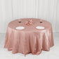 Dusty Rose Tablecloth 132 Inch Round Seamless Crinkle Taffeta