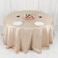 132 Inch Round Table Beige Accordion Taffeta Tablecloth
