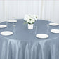 Crinkle Taffeta Dusty Blue Tablecloth 132 Inch Round