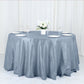132" Dusty Blue Accordion Crinkle Taffeta Seamless Round Tablecloth