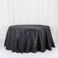 Seamless Round Tablecloth Black Accordion Crinkle Taffeta 132 Inch