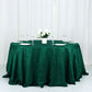 132" Hunter Emerald Green Accordion Crinkle Taffeta Seamless Round Tablecloth
