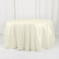 Accordion Crinkle Taffeta Round Seamless Ivory Tablecloth 132 Inch