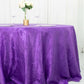 132inch Purple Accordion Crinkle Taffeta Seamless Round Tablecloth