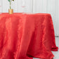 132inch Red Accordion Crinkle Taffeta Seamless Round Tablecloth