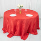 132inch Red Accordion Crinkle Taffeta Seamless Round Tablecloth