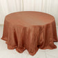 132inch Terracotta Accordion Crinkle Taffeta Seamless Round Tablecloth