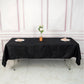 60"x102" Black Accordion Crinkle Taffeta Rectangle Tablecloth