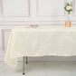 Ivory Accordion Crinkle Taffeta Fabric Rectangular Tablecloth 60 Inch x 102 Inch