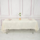 60"x102" Ivory Accordion Crinkle Taffeta Rectangle Tablecloth