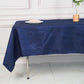 Navy Blue 60 Inch x 102 Inch Tablecloth Rectangular In Accordion Crinkle Taffeta
