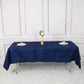60"x102" Navy Blue Accordion Crinkle Taffeta Rectangle Tablecloth