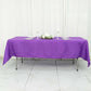 60"x102" Purple Accordion Crinkle Taffeta Rectangle Tablecloth