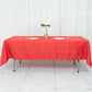 60x102inch Red Accordion Crinkle Taffeta Rectangle Tablecloth