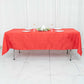 60"x102" Red Accordion Crinkle Taffeta Rectangle Tablecloth