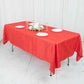 60x102inch Red Accordion Crinkle Taffeta Rectangle Tablecloth