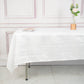 60 Inch x 102 Inch White Rectangle Tablecloth In Accordion Crinkle Taffeta