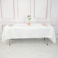 60"x102" White Accordion Crinkle Taffeta Rectangle Tablecloth