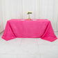 90x132inch Fuchsia Accordion Crinkle Taffeta Rectangular Tablecloth