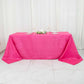 90"x132" Fuchsia Accordion Crinkle Taffeta Seamless Rectangular Tablecloth