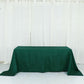 90"x132" Hunter Emerald Green Accordion Crinkle Taffeta Seamless Rectangular Tablecloth