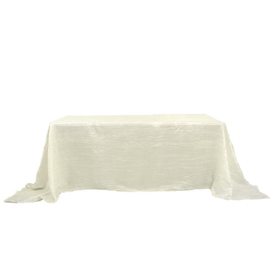 Versatility of the Ivory Accordion Crinkle Taffeta Tablecloth