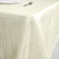90 Inch x 132 Inch Ivory Tablecloth Rectangular Made Of Accordion Crinkle Taffeta