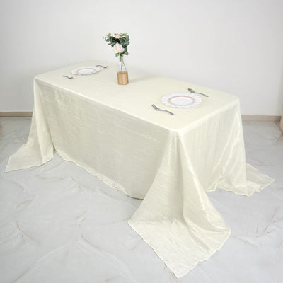 Durability and Functionality of the Ivory Accordion Crinkle Taffeta Tablecloth