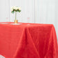 90x132inch Red Accordion Crinkle Taffeta Rectangular Tablecloth